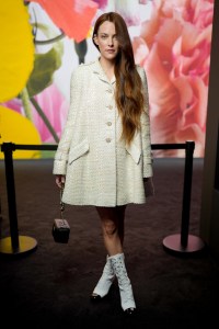 Riley Keough at Chanel Ready To Wear Spring 2024 held at Grand Palais Ephémère on October 3, 2023 in Paris, France.