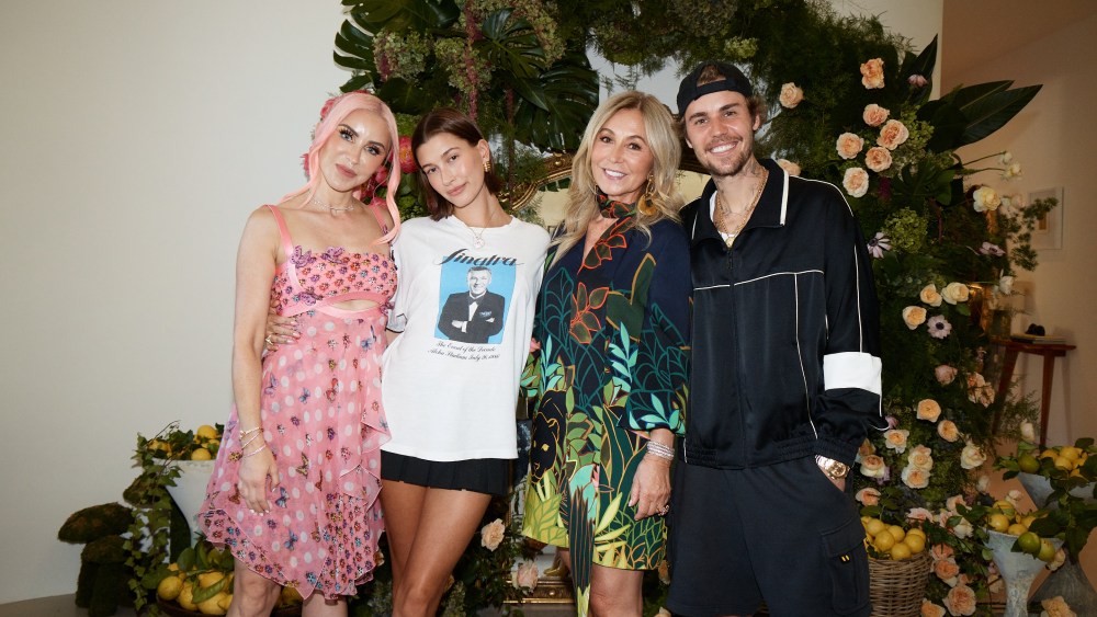 Claudia Soare, Hailey Bieber, Anastasia Soare and Justin Bieber.