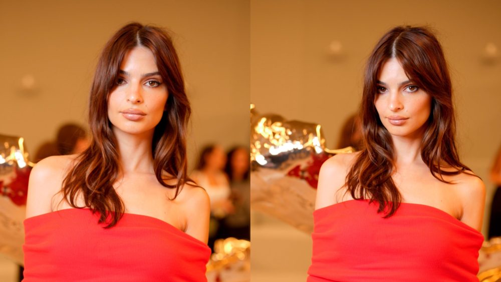 Emily Ratajkowski at Loewe's spring 2024 show on Sept. 29 in Paris.