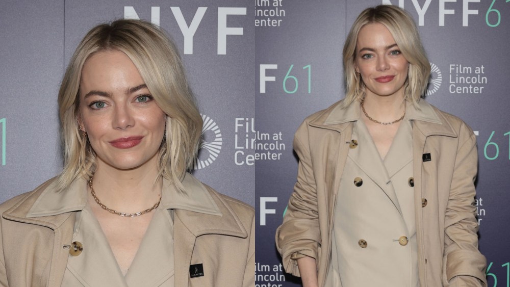 Emma Stone attends the premiere of "Bleat" during the New York Film Festival on Oct. 4.