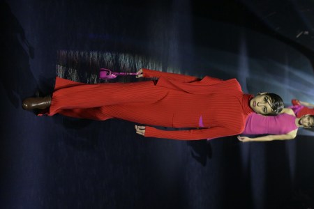 Model on the runway at Fendi Fall 2023 Ready To Wear Fashion Show on February 22, 2023 at the Fendi Showroom in Milan, Italy.
