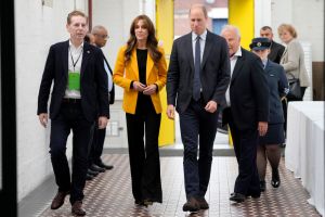 BIRMINGHAM, ENGLAND - OCTOBER 10: Prince William, Prince of Wales and Catherine, Princess of Wales arrive to join young people as they host a forum to mark World Mental Health Day at Factory Works on October 10, 2023 in Birmingham, England. For three days, the Prince and Princess of Wales will carry out engagements across the UK to mark World Mental Health Day and to highlight the importance of mental well being, particularly in young people. (Photo by Kirsty Wigglesworth-WPA Pool/Getty Images)