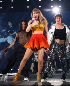 PARIS, FRANCE - MAY 12: (EDITORIAL USE ONLY. NO BOOK COVERS.) Taylor Swift performs onstage during night four of "Taylor Swift | The Eras Tour" at La Defense on May 12, 2024 in Paris, France. (Photo by Kevin Mazur/TAS24/Getty Images for TAS Rights Management  )