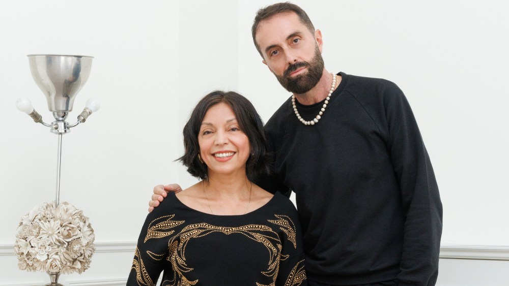 Barcelona Bridal Fashion Week's show director Albasarí Caro and designer Giambattista Valli.