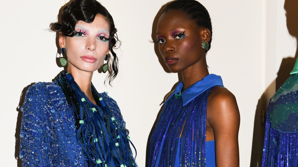Backstage at the Giorgio Armani RTW Spring 2024
