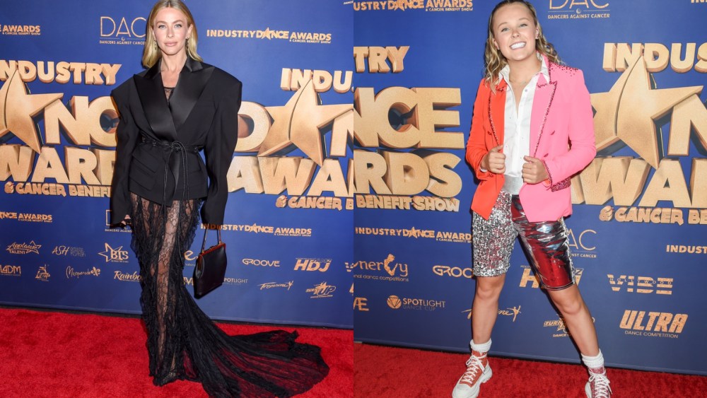 (L-R) Julianne Hough and Jojo Siwa at the 2023 Industry Dance Awards on Oct. 18 in Los Angeles.