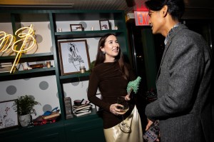 Caitlin Burke at the Manolo Blahnik Celebrates 'The Manolo Blahnik Archives: The Craft' event held at Saint Theo's on October 18, 2023 in New York, New York.