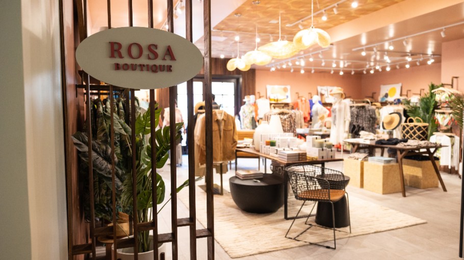 The new Rosa Boutique concept is located at the Tommy Bahama Miramonte Resort & Spa, in Indian Wells, Calif.