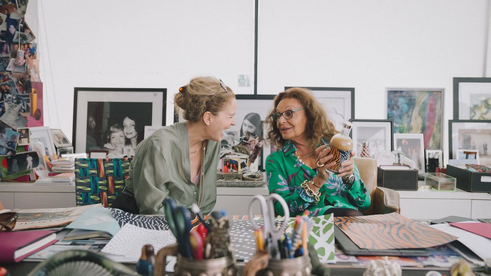 Gimber cofounder Sylvie Schollier and Diane von Furstenberg.