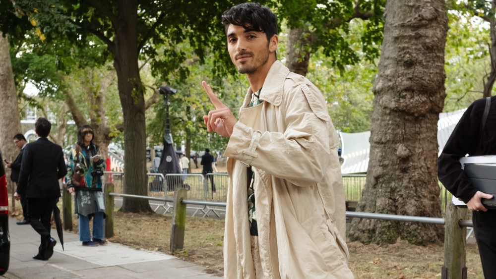 Street style during the Spring 2024 London Fashion Week Ready To Wear Runway Shows on September 18, 2023 in London, England.