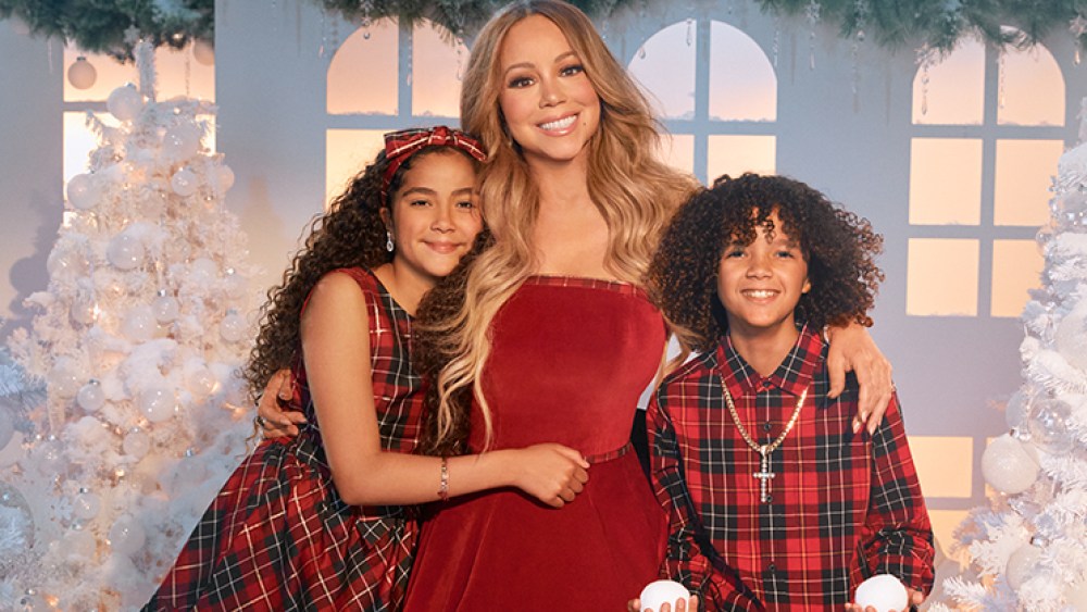 Mariah Carey and her children, Moroccan and Monroe in The Children's Place holiday campaign, kids, christmas