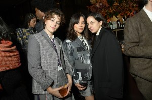 King Princess, Jenna Ortega and Willa Bennett at Thom Browne's 20th Anniversary Dinner to toast his monograph with Phaidon held on October 30, 2023 in New York City.