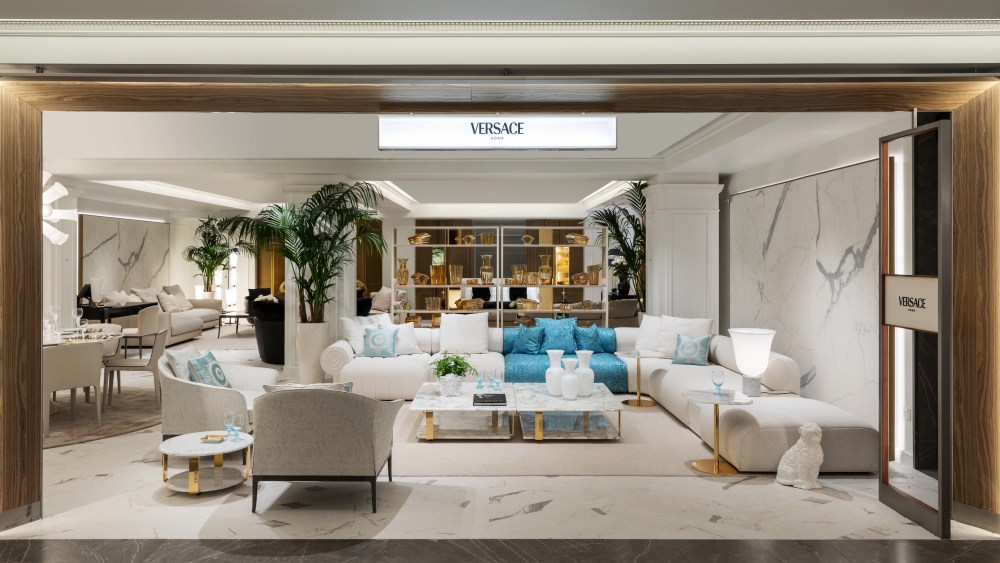 The Versace Home corner at Harrods.