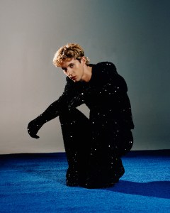 ERL polyester top and pants; Rick Owens boots.