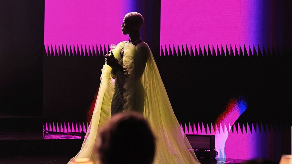 DOHA, QATAR - OCTOBER 26: Jodie Turner-Smith attends the Fashion Trust Arabia Prize 2022 Awards Ceremony at The National Museum of Qatar on October 26, 2022 in Doha, Qatar. (Photo by David M. Benett/Dave Benett/Getty Images for Fashion Trust Arabia)