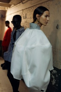 Backstage at Sacai RTW Spring 2024