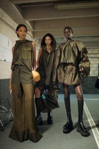 Backstage at Sacai RTW Spring 2024
