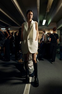 Backstage at Sacai RTW Spring 2024
