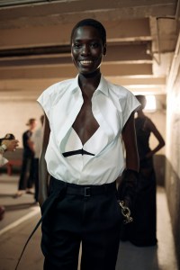 Backstage at Sacai RTW Spring 2024