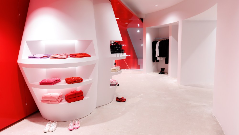 Inside the Comme des Garcons store in Paris.