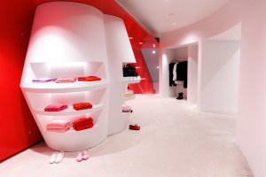 Inside the Comme des Garcons store in Paris.