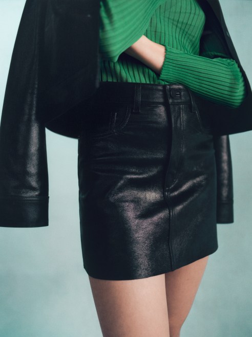 Deadstock and leather sourced from ethical farms are used in DL1961's The Leather Edit.