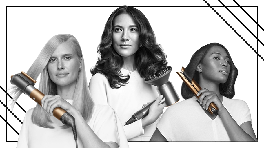 women styling their hair