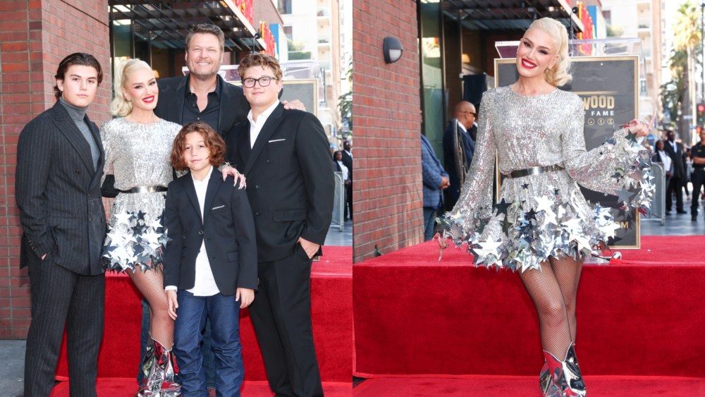 Gwen Stefani and her family at Walk of Fame ceremony in Los Angeles.