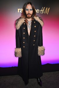 Jared Leto at the Rabanne H&M event in Paris, dressed in the Rabanne H&M collection.