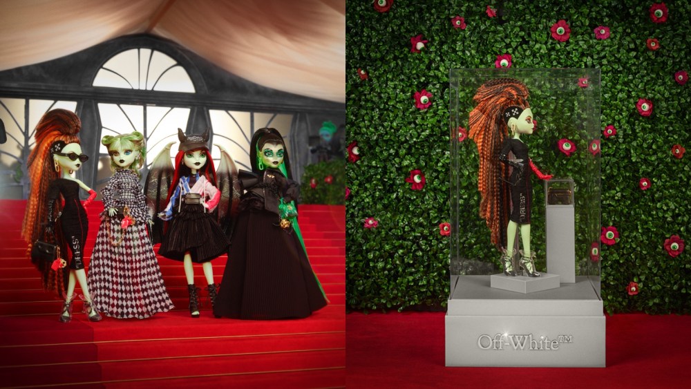 The Off-White x Mattel Monster High "Memorabilia"capsule collection.