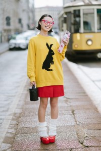 Street style at the Spring 2024 Milan Fashion Week Runway Shows.
