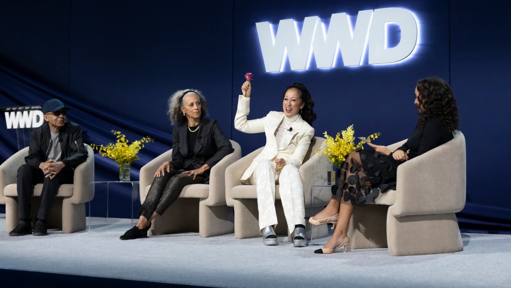 Stephen Burrows, Alva Chinn and Pat Cleveland with Tara Donaldson