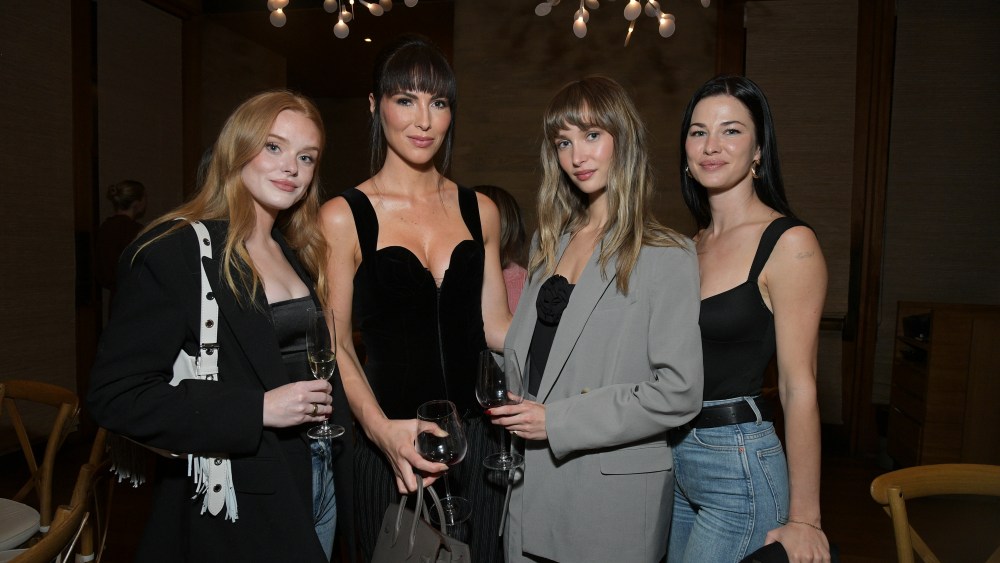 MALIBU, CALIFORNIA - NOVEMBER 03: Abigail Cowen, Brittny Button, Ari Fournier and Jenny Watwood attends the Clarins exclusive dinner at Nobu Malibu on November 03, 2023 in Malibu, California. (Photo by Charley Gallay/Getty Images for Clarins)
