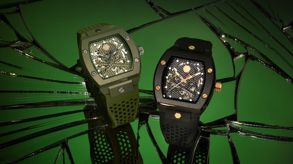 The Philipp Plein Skeleton Ecoceramic watches.