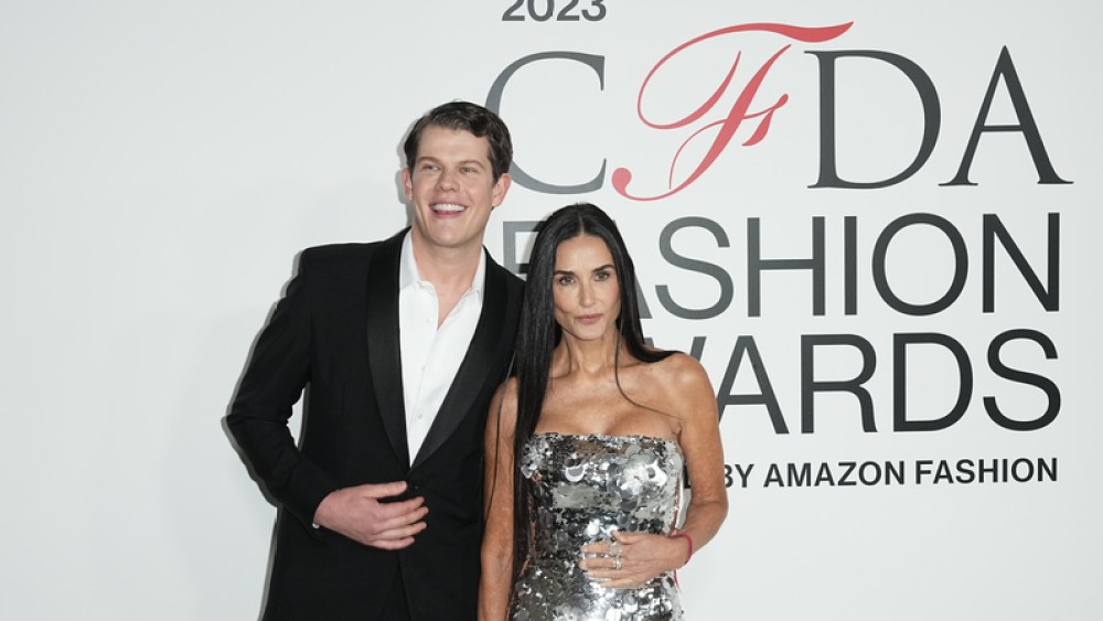 Wes Gordon and Demi Moore at the 2023 CFDA Fashion Awards