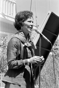 Rosalynn Carter makes a public appearance in Nashville, Tennessee, in September 1976.