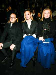 Marc Metrick, Jennifer Lawrence, and Delphine Arnault