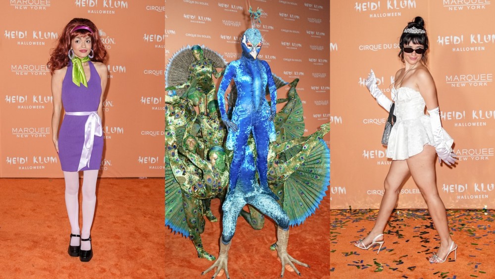 Rachel Zegler, Heidi Klum and Camila Cabello at Klum's Halloween party on Oct. 31 in New York.