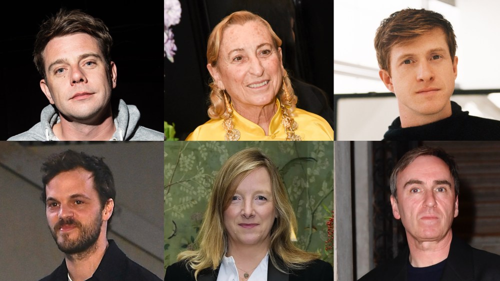Jonathan Anderson, Miuccia Prada, Daniel Lee, Matthieu Blazy, Raf Simons, and Sarah Burton
