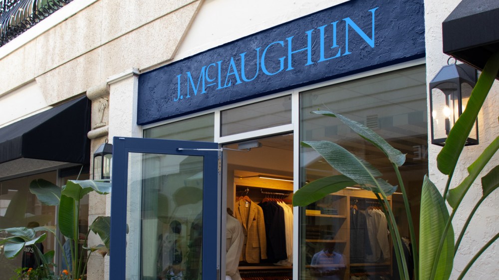 The new J.McLaughlin men's shop in Palm Beach.