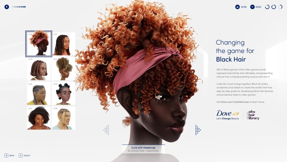 Dove has teamed up with the Open Source Afro Hair Library for its Code My Crown initiative.