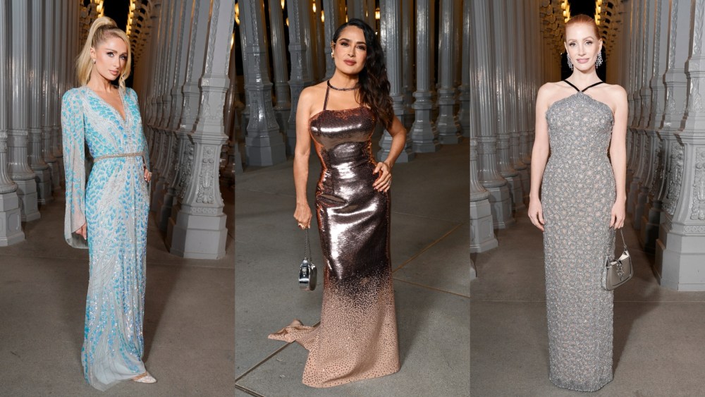 Heidi Klum, Salma Hayek and Jessica Chastain attend the 2023 LACMA Art + Film Gala on Nov. 04 in Los Angeles.