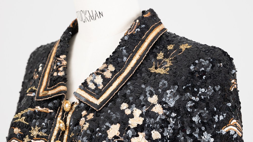 An evening coat from the Chanel winter 1996 haute couture collection.