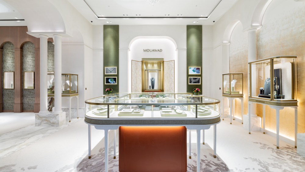The interior of the Mouawad boutique at the Peninsula London