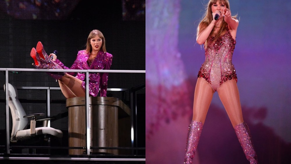 Taylor Swift, Versace, Eras Tour, Buenos Aires, pink lovers outfit