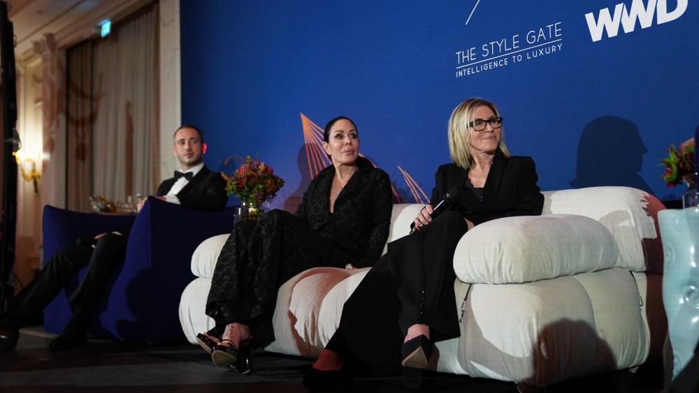 Stefano Bizzarri, Dangene and Jennie Enterprise at the WWD Fashion Loves Food Gala held at Palazzo Parigi Hotel on November 8, 2023 in Milan, Italy.