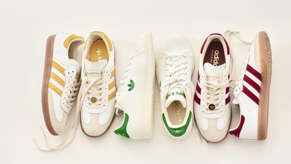 Terrace styles: Latest results of the collaboration between Adidas and the Los Angeles-based brand, Sporty & Rich.