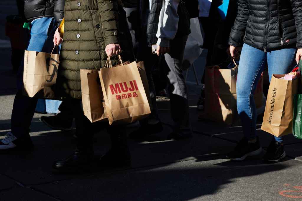 Black Friday shoppers in New York City.