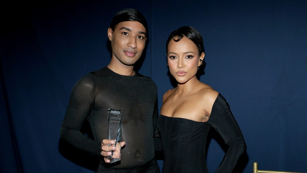 Brandon Blackwood, Karreuche Tran, FNAA, 2023 Footwear News Achievement Awards, New York, Red Carpet,