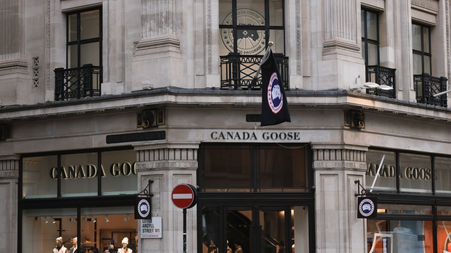 The exterior of a Canada Goose store photographed on February 20, 2023 in London, England.